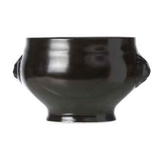 C&T Soup bowl - Black - D11-14xh8.5cm - Ceramic - (set of 4).
