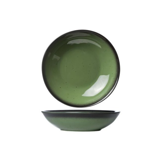 Cosy & Trendy For Professionals Vigo - Deep Plate - Green - D22cm - Porcelain - (set of 6)