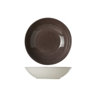 Cosy & Trendy For Professionals Twister-Brown - Deep Plate - D21cm - Porcelain - (set of 6)