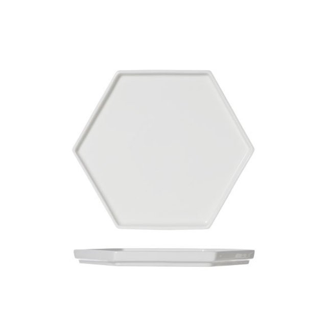 Cosy & Trendy For Professionals Hive-White - Dinerbord - 20.5x18x1.7cm - Porselein - (Set van 6)