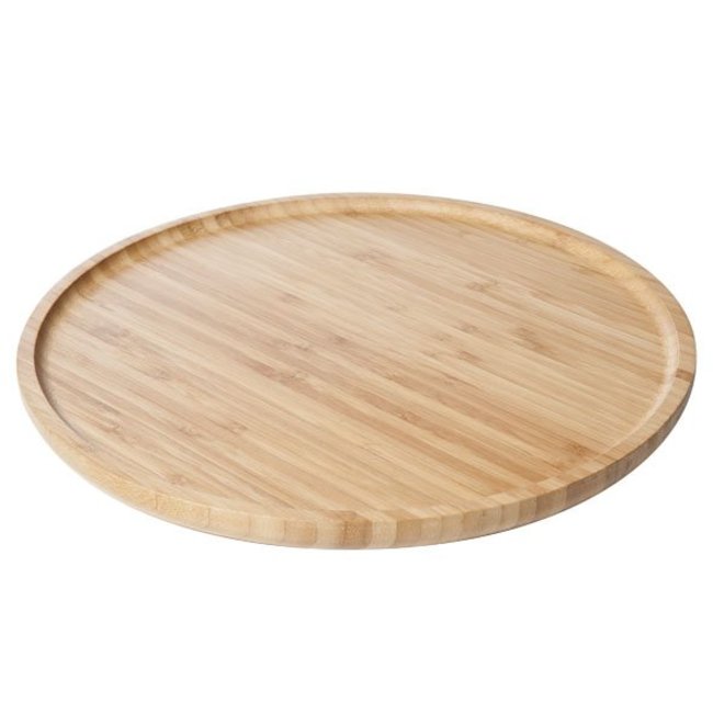 C&T Snackbrett - Servierbrett - Rund - 33x1,8cm - Holz.