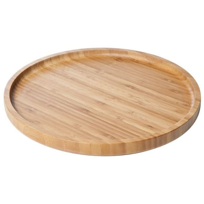 C&T Snackbrett - Servierbrett - Rund - 28x1,8cm - Holz.