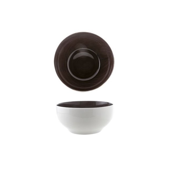 Cosy & Trendy For Professionals Twister Carbon - Bowl - Brown - D15xh7cm - Porcelain - (set of 6)