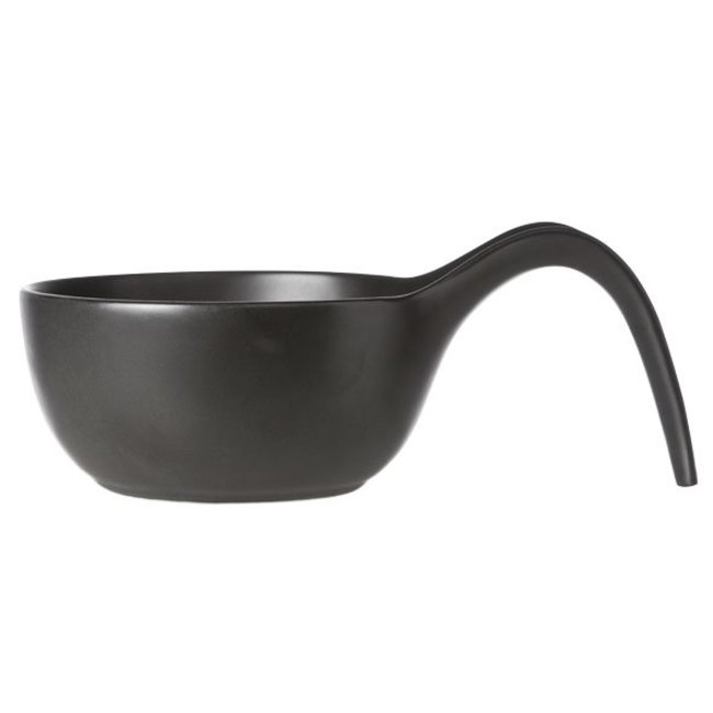 C&T Black Bowl D15-24.5xh9cm Spoon Shape