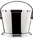 C&T Champagne bucket - Silver - D21-28xh21cm - With Leather Handle - Inox