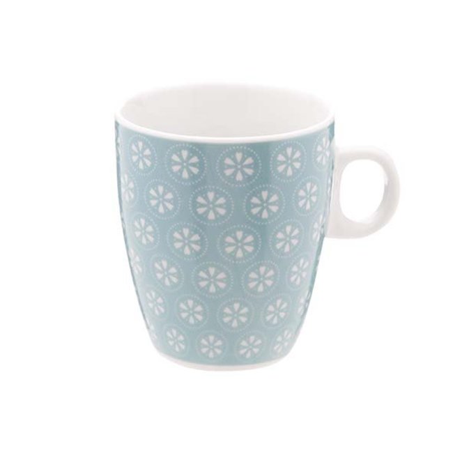 C&T Vicky Cup Blue With Flowers 19cld7.5xh8.5cm (set of 12)