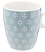C&T Vicky Cup Bleu Avec Fleurs 19cld7.5xh8.5cm (lot de 12)