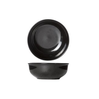 C&T Labyrinth - Bowl - Black - D16.5xh6.3cm - Porcelain - (set of 6).