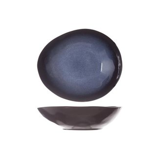 C&T Sapphire-Blue - Deep Plates - 19.5x16.5 - Ceramic - (Set of 6)