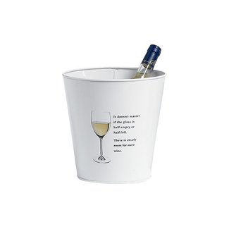 C&T Party Wine Bucket White D21xh21cm (4er Set)