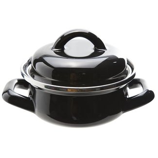 C&T Pot A Servir Noir Email D10cm 30cl