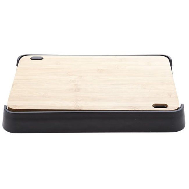 C&T Nero Cutting Board Bamboo W. Plast. Trayin Black Holder 38x25xh4.7cm