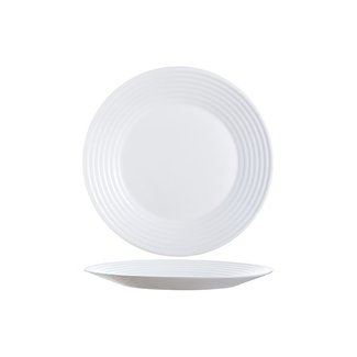 Luminarc Harena Servies - Borden - 25cm - Wit - Glas - (Set van 6)