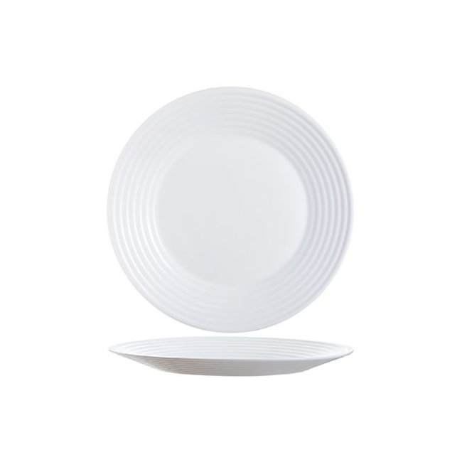 Luminarc Harena Tableware - Plates - 25cm - White - Glass - (Set of 6)