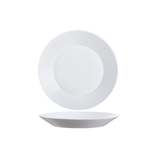 Luminarc Harena Tableware - Deep Plates - 23.6cm - White - Glass - (Set of 6)