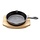 C&T Cast Iron Frypan 10.5cm On Wooden Board