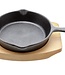 C&T Cast Iron Frypan 10.5cm On Wooden Board