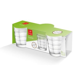 Bormioli Cube - Verres à eau - 24cl - (Set de 3)