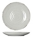 C&T Avalon - Assiette plate - Gris - D25cm - Porcelaine - (lot de 6)