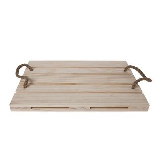 C&T Pallet Serveer 38x28x2.5 Hout Met Touw