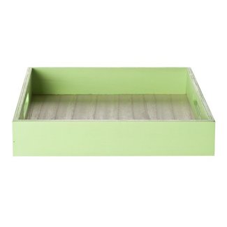 Cosy @ Home Tray Green Frame Wood 24x24x4.5cm