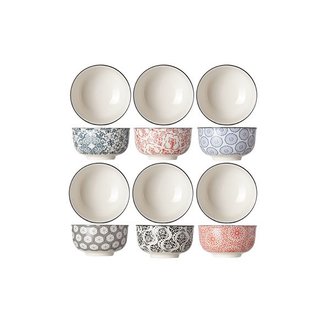 C&T Delirio - Bowls - D11.5xh6.2cm - Ceramic - (set of 6)