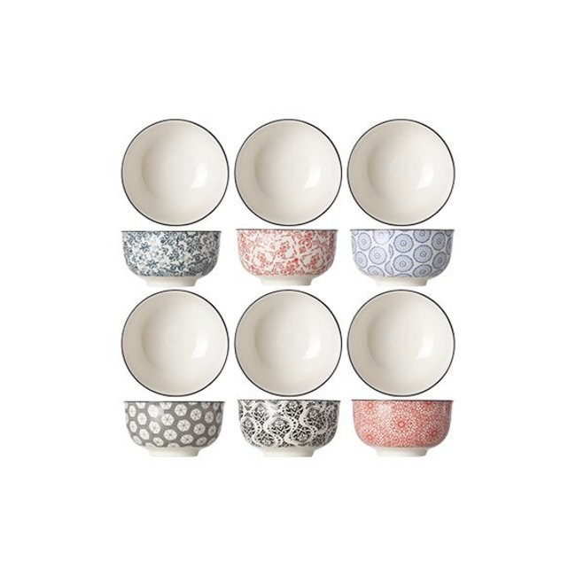 C&T Delirio - Bowls - D13xh7cm - Ceramic - (Set of 6)