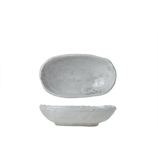 C&T Dolmen - Oval Dish - 19x11xh5cm - Ceramic - (Set of 4)