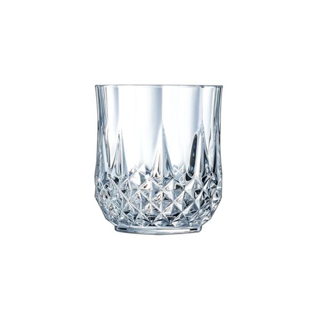 Gobelet en verre motif diamant 28cl transparent