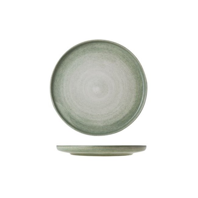 C&T Destino-Green - Assiette plate - D25cm - Céramique - (lot de 6)