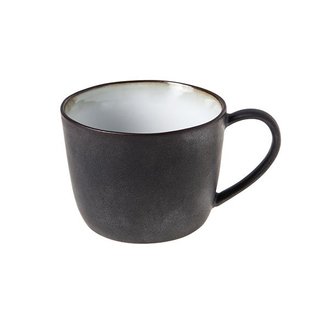 C&T Platon - Tasses à café - Noir - Porcelaine - D8xh6,2cm - (lot de 6)