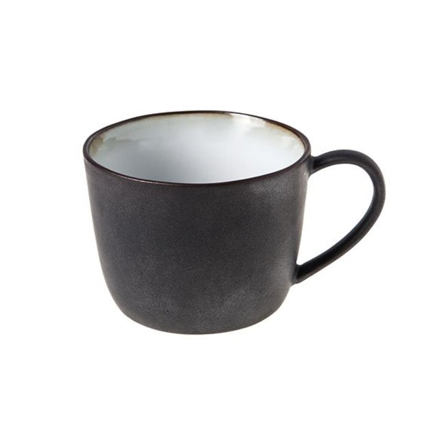 C&T Platon - Tasses à café - Noir - Porcelaine - D8xh6,2cm - (lot de 6)