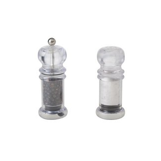 C&T Salt And Pepper Set - Transparent - Plastic.