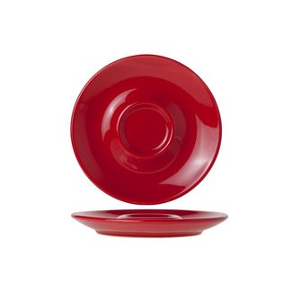 Cosy & Trendy For Professionals Bola-Red - Coffee saucer - D14.5cm - Porcelain - (Set of 6)