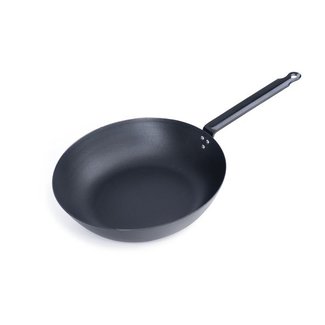 Cosy & Trendy For Professionals Professionnel - Poêle wok - Noir - 30cm - Antiadhésif - Résistant aux rayures - Acier au carbone.