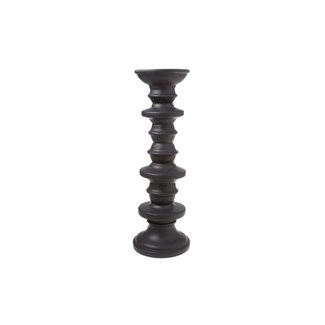 Cosy @ Home Candleholder Black Pottery 12x36cm