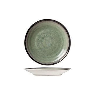 C&T Fez-Green - Coffee saucer - D15.5cm - Ceramic - (set of 6)