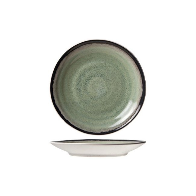 C&T Fez-Green - Soucoupe à café - D15,5cm - Céramique - (lot de 6)