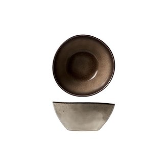 C&T Atilla - Mini bowl - Brown - D9xh4cm - Ceramic - (set of 6).