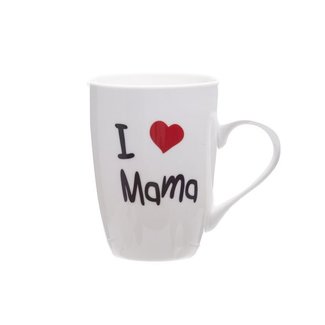 C&T Beker -  'i Love Mama' - 36cl - D8,3xh10,5cm - (set van 6)