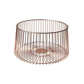 C&T Fruit basket - Copper plated - Metal - D30xh15.5cm.