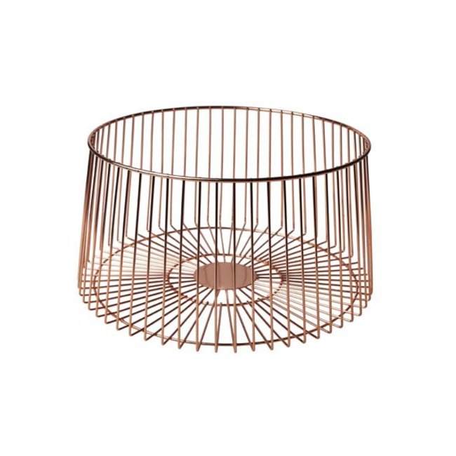 C&T Fruit basket - Copper plated - Metal - D30xh15.5cm