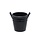 C&T Bucket - Mini Emmer - Zwart - 40cl - D10.3xh9.7cm - Keramiek - (set van 6)