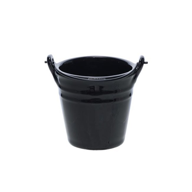 C&T Bucket - Mini Bucket - Black - 40cl - D10.3xh9.7cm - Ceramic - (set of 6)