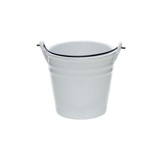 C&T Bucket - Mini Bucket - White - 40cl - D10.3xh9.7cm - Ceramic - (set of 6).