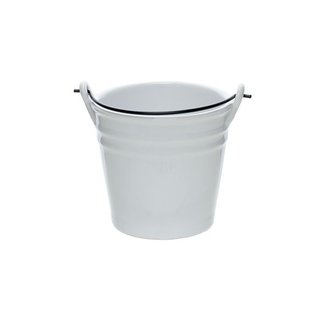 C&T Bucket - Mini Emmer - Wit - 40cl - D10.3xh9.7cm - Keramiek - (set van 6).