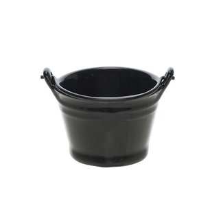 C&T Bucket - Mini Bucket - Black - 15cl - D7.8xh5.5cm - Ceramic - (set of 6).