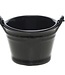 C&T Bucket - Mini Bucket - Black - 15cl - D7.8xh5.5cm - Ceramic - (set of 6)