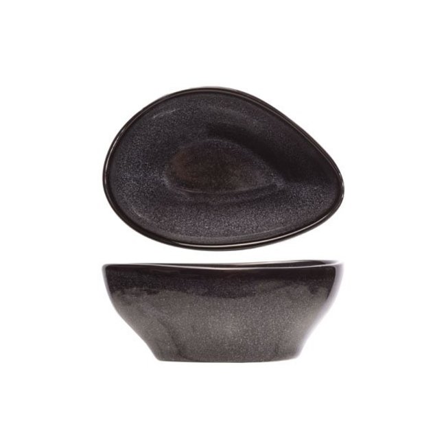 Cosy & Trendy For Professionals Black Granite - Schaaltje - Zwart - 12x9xh5cm - Porselein - (set van 6)