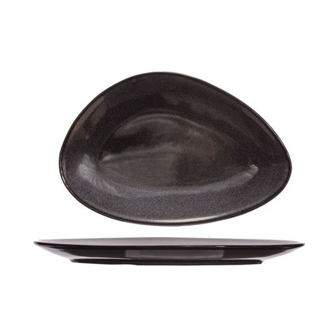 Cosy & Trendy For Professionals Schwarzer Granit - Teller - Schwarz - 33x22,5 cm - Porzellan - (6er-Set).